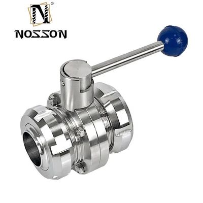 Valve à papillons hydraulique sanitaire 304 316L en acier inoxydable à fil de soudure latéral à haute température Certifié ISO9001