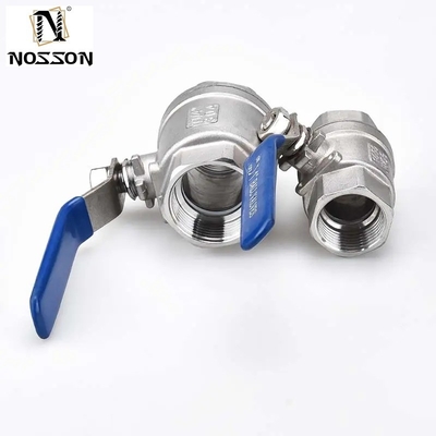 Taille de port personnalisable 1/2&quot; 4&quot; SS Haute pression 1PC fil hexagonal 2000wog soupape à bille pour l'industrie alimentaire et des boissons