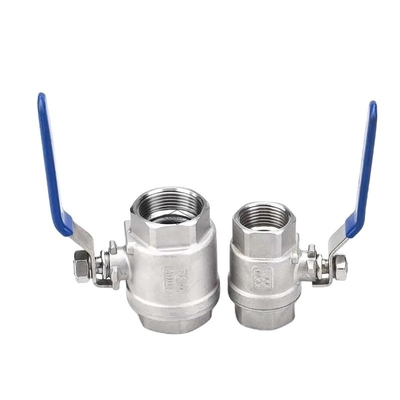 2pc 2 voie soupape à bille à fil interne en acier inoxydable 304 316 pour les applications industrielles et la structure hydraulique