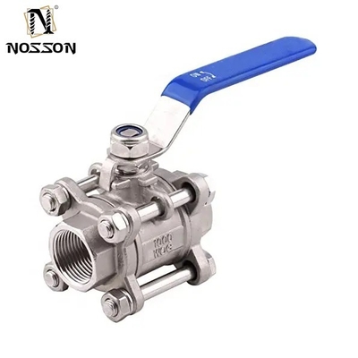Valve à bille en acier inoxydable 2 3 4 pouces NPT fil femelle 3 pièces plein port manuel d'exploitation ISO9001 certifié non standard