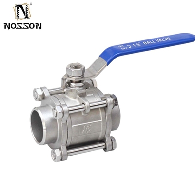 Valve à bille en acier inoxydable 2 3 4 pouces NPT fil femelle 3 pièces plein port manuel d'exploitation ISO9001 certifié non standard