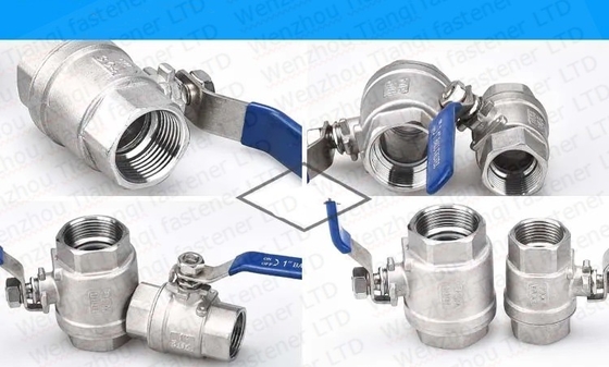Valve à bille en acier inoxydable 2 3 4 pouces NPT fil femelle 3 pièces plein port manuel d'exploitation ISO9001 certifié non standard