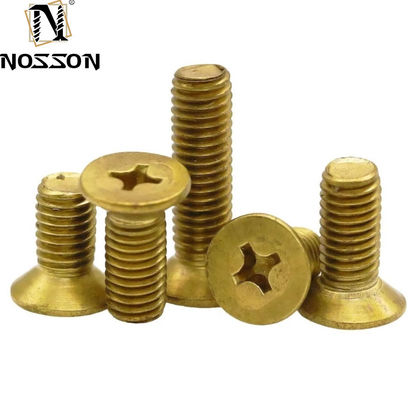 Des vis de machine à tête plate M2-M8 en laiton Phillips contre-enfoncées avec une excellente durabilité et une finition lisse