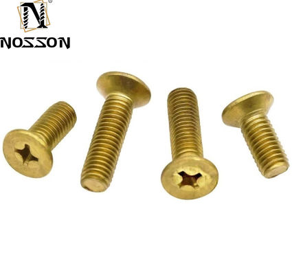 Des vis de machine à tête plate M2-M8 en laiton Phillips contre-enfoncées avec une excellente durabilité et une finition lisse