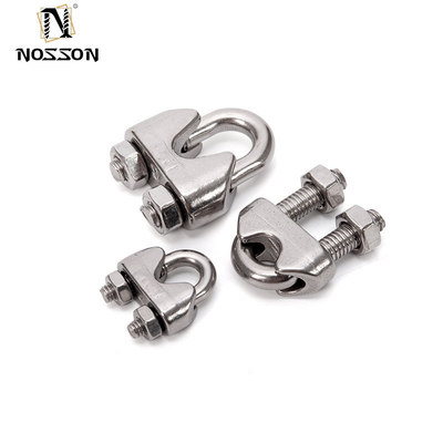 Taille métrique DIN Clip de câble en acier inoxydable standard Clampe de câble de gréement maritime forgée avec support personnalisé OEM