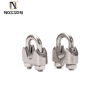 Taille métrique DIN Clip de câble en acier inoxydable standard Clampe de câble de gréement maritime forgée avec support personnalisé OEM