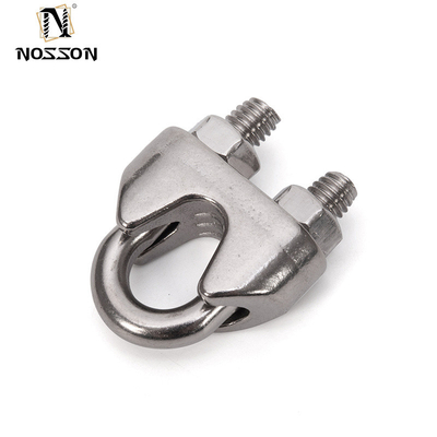 Taille métrique DIN Clip de câble en acier inoxydable standard Clampe de câble de gréement maritime forgée avec support personnalisé OEM