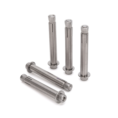 Finition brillante SS304 Hexagon vis d'expansion à manche intégrée pour l'installation d'ancrage en béton Durée de vie plus longue Revêtement TiCN