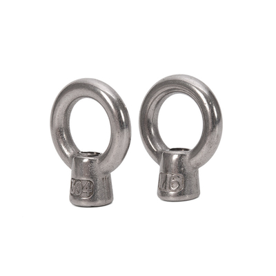 SS314 Noix de l'œil en acier inoxydable M6 levage JIS1169 Crochet à vis avec finition polie de qualité A4-80 Standard DIN