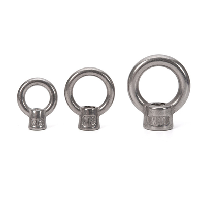 SS314 Noix de l'œil en acier inoxydable M6 levage JIS1169 Crochet à vis avec finition polie de qualité A4-80 Standard DIN
