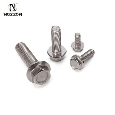 Zinc finition de qualité 304/316/A2-70/A4-80 Matériau en acier inoxydable M2 M5 M6 M8 Boulons de flange en titane à haute précision et tête hexagonale