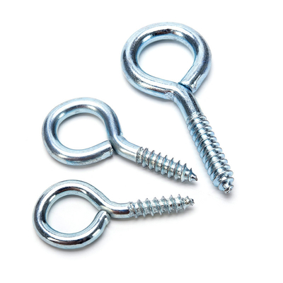 DIN Standard vis ouvertes en acier au carbone zinc galvanisé vis à œil de poisson crochet avec système de mesure métrique