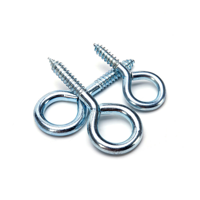 DIN Standard vis ouvertes en acier au carbone zinc galvanisé vis à œil de poisson crochet avec système de mesure métrique