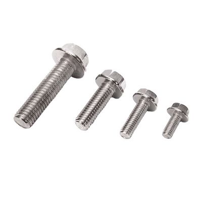 Écrou de flange dentée antidérapant en acier inoxydable DIN Standard 304 durable avec finition externe hexagonale