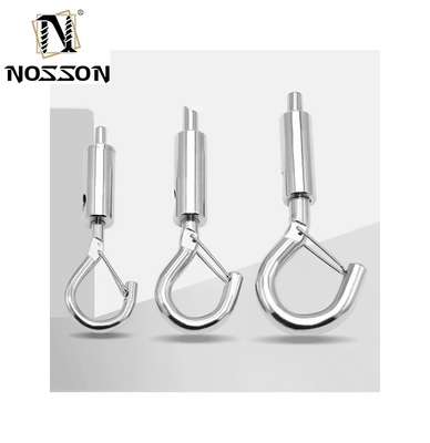 OEM personnalisé 4,6 mm-12 mm Télécharger la tête de serrure de corde pendant Panneau lumineux pendant crochet avec boucle de sécurité et des crochets de ressort
