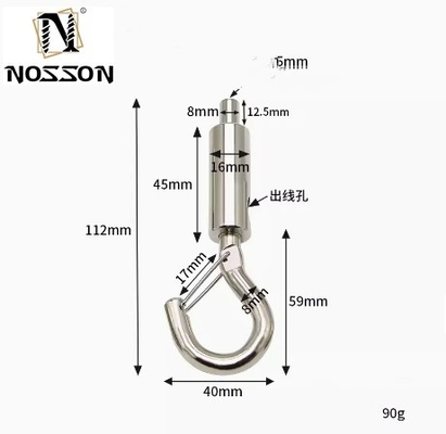 OEM personnalisé 4,6 mm-12 mm Télécharger la tête de serrure de corde pendant Panneau lumineux pendant crochet avec boucle de sécurité et des crochets de ressort