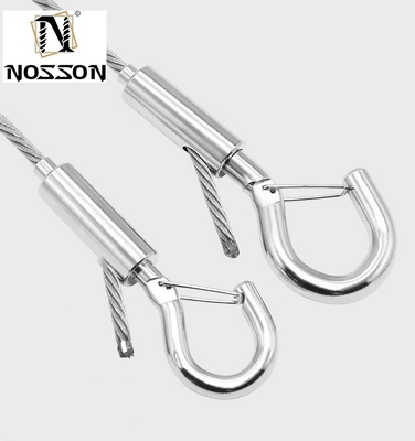 OEM personnalisé 4,6 mm-12 mm Télécharger la tête de serrure de corde pendant Panneau lumineux pendant crochet avec boucle de sécurité et des crochets de ressort