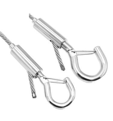 Traitement électrolytique 8mm-50mm en acier inoxydable double bout boulon crochet rapide Carabiner pour les accessoires de plongée de laisse pour chiens