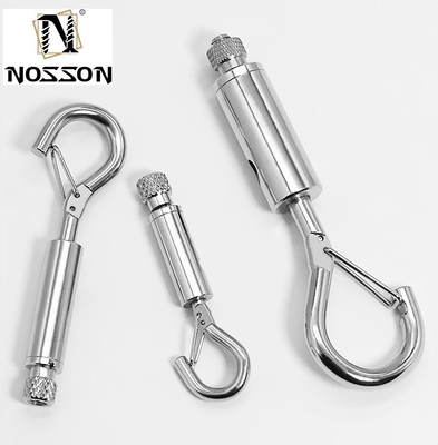 Traitement électrolytique 8mm-50mm en acier inoxydable double bout boulon crochet rapide Carabiner pour les accessoires de plongée de laisse pour chiens