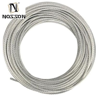 Matériau métallique 7x7 316 câble en acier inoxydable pour environnement extérieur AISI 201/304/316 en couleur personnalisée