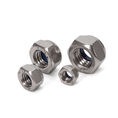 Médecine M5 5/16 Auto-verrouillage Hexagon DIN985 acier inoxydable 304/316 Nylon Insert Noix de verrouillage pour l'industrie lourde