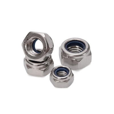 Médecine M5 5/16 Auto-verrouillage Hexagon DIN985 acier inoxydable 304/316 Nylon Insert Noix de verrouillage pour l'industrie lourde