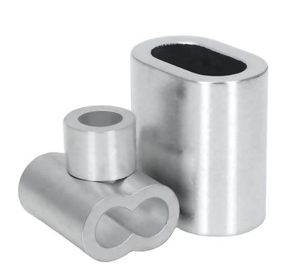 M6 1,6-5,5 mm Mer Commercial Longline Single Double Crimping à l'eau salée en aluminium Crimps de pêche Manche avec l'eau salée standard GB