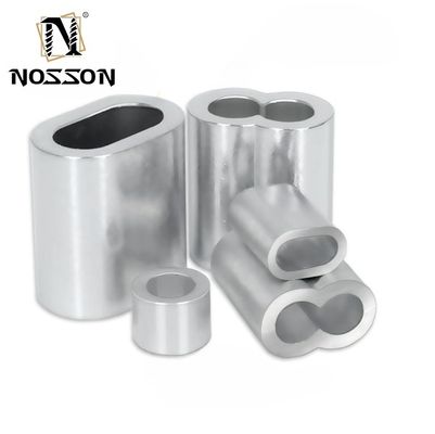 M6 1,6-5,5 mm Mer Commercial Longline Single Double Crimping à l'eau salée en aluminium Crimps de pêche Manche avec l'eau salée standard GB