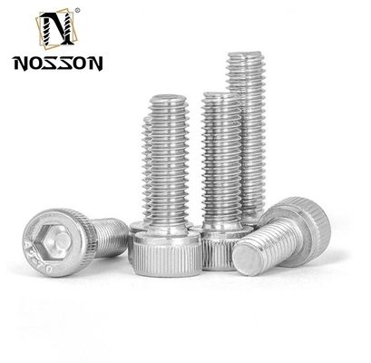 Acier inoxydable revêtu de zinc DIN912 1S04762 Hex Socket Headscrews Allen Knurled Bolt Thumb Screw avec traitement de surface plaqué argenté