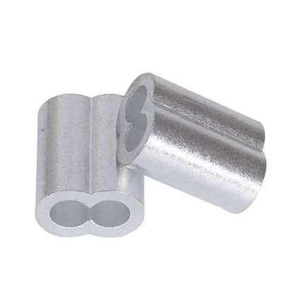 100sacs accessoires de ligne de pêche dans le tube connecteur de fil de tuyau crimp manches connecteur ovale en aluminium crimps manche pour m10