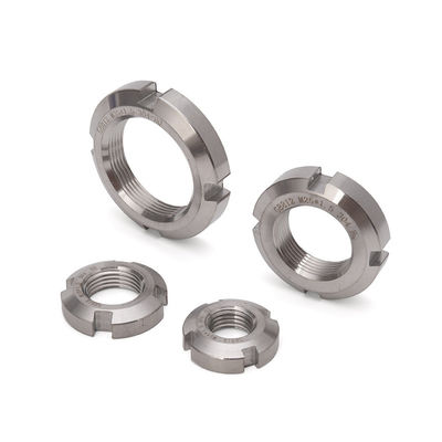 acier DIN981 roulement à fente de verrouillage de précision écrous ronds pour les pièces de machines industrielles M3 M4 M5 M6 M8 M10 M12 galvanisé