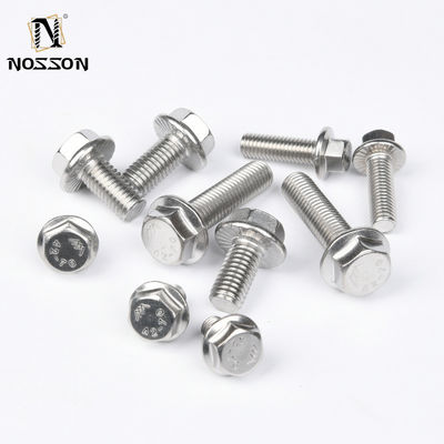 Boulons de chariot 304 316 en acier inoxydable Boulons de flange hexagonale DIN6921 Hardware M8x20 Tête M8 x 1,25 vis pour l'industrie