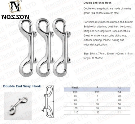 JIS Standard AISI304/316 Boulons en acier inoxydable crochet pivotant pour câble de câble de chien plongée m3 m4 m5 m6 m8 m10 m12 1/4 3/8 5/16