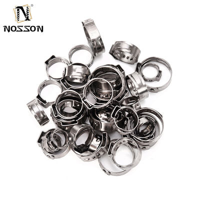 Clampe de tuyau à oreille simple en collier en acier inoxydable standard ANSI/ASME pour système de mesure métrique dans l'industrie des boissons alimentaires