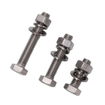 Grade de fabrication 8.8 Serre à vis à boulons et écrous DIN931 DIN933 pour M3 M4 M5 M6 M8 M10 M12 M14 M16 M20 en finition simple