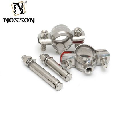 Mesure métrique de l'acier inoxydable SS304 à tubes ronds, serrage de support pour conception de soins de santé durable de 16 à 300 mm