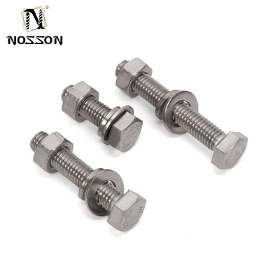 Fabrication Distribution Standard ANSI Finition plate 304 316 Hex Boulons et écrous en acier inoxydable DIN931 DIN933