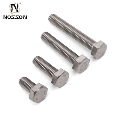 Fabrication Distribution Standard ANSI Finition plate 304 316 Hex Boulons et écrous en acier inoxydable DIN931 DIN933