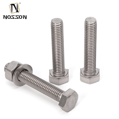 L'approvisionnement direct en laiton en acier inoxydable galvanisé à chaud boulon HEX DIN933 DIN931 pour système de mesure métrique M3 M4 M5 M6 M8 M10 M12 M14 M16 M20