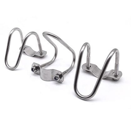 Acier inoxydable 304 316 Double pince à tuyaux en forme de U pour M3 M4 M5 M6 M8 M10 M12 M16 M20 tuyaux JIS standard finition simple