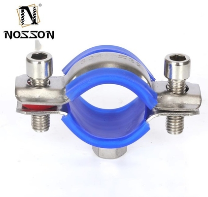 Clampes de tuyauterie standard ou non standard et inserts de mesure métrique Clampes en caoutchouc à selle métallique avec pinces industrielles