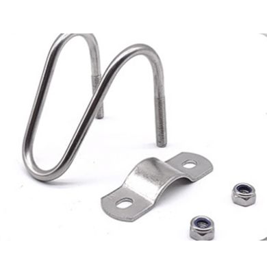 Acier inoxydable 304 316 Double pince à tuyaux en forme de U pour M3 M4 M5 M6 M8 M10 M12 M16 M20 tuyaux JIS standard finition simple