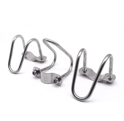 Acier inoxydable 304 316 Double pince à tuyaux en forme de U pour M3 M4 M5 M6 M8 M10 M12 M16 M20 tuyaux JIS standard finition simple