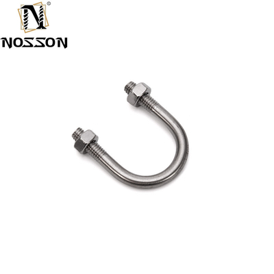 SS304 316 Pipe Clamp Square Bending Nut Washer pour camion bateau U Boulons M6 M8 M10 DIN3570 Toutes les tailles d'acier inoxydable plat Longueur 32 mm