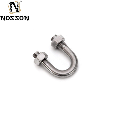 SS304 316 Pipe Clamp Square Bending Nut Washer pour camion bateau U Boulons M6 M8 M10 DIN3570 Toutes les tailles d'acier inoxydable plat Longueur 32 mm