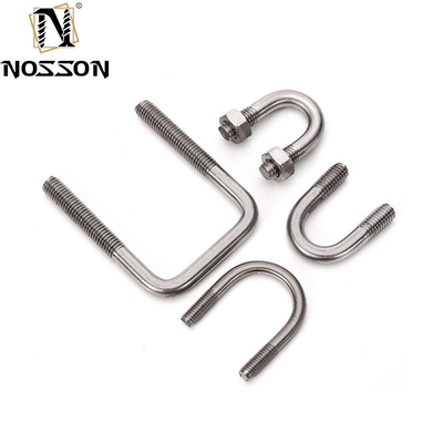 SS304 316 Pipe Clamp Square Bending Nut Washer pour camion bateau U Boulons M6 M8 M10 DIN3570 Toutes les tailles d'acier inoxydable plat Longueur 32 mm