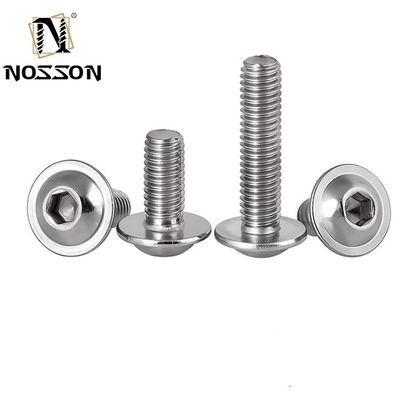 Zinc Finition personnalisée d'approvisionnement direct en acier de la flange de la tête de bouton de prise de vis M3 M4 M5 M6 Cross Hex Socket de la tête de laveuse à flanges