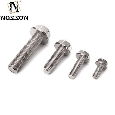 Grade A2-70 SS 304 316 ANSI B18.21 5/16&quot; 3/8&quot; en pouce taille hexagonale boulon de bride avec finition en zinc standard DIN