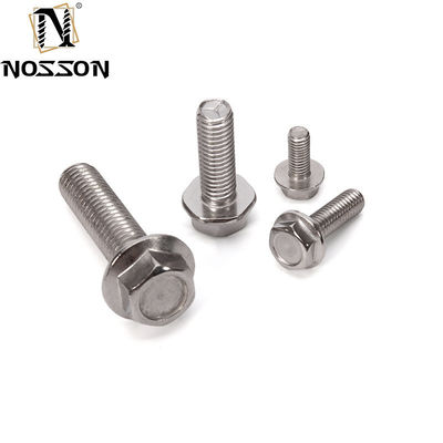 Grade A2-70 SS 304 316 ANSI B18.21 5/16&quot; 3/8&quot; en pouce taille hexagonale boulon de bride avec finition en zinc standard DIN