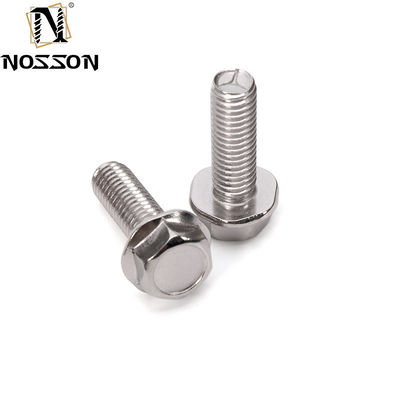 Grade A2-70 SS 304 316 ANSI B18.21 5/16&quot; 3/8&quot; en pouce taille hexagonale boulon de bride avec finition en zinc standard DIN